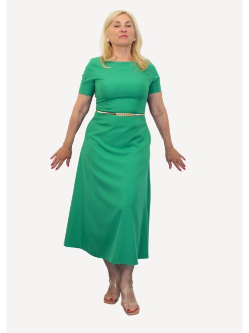 Zöld térd alá érő ruha