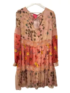 Blumarine olasz - Áttetsző rózsaszín virágos ruha